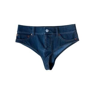 Alexander Wang Trompe Loeil Denim Cheeky Brief